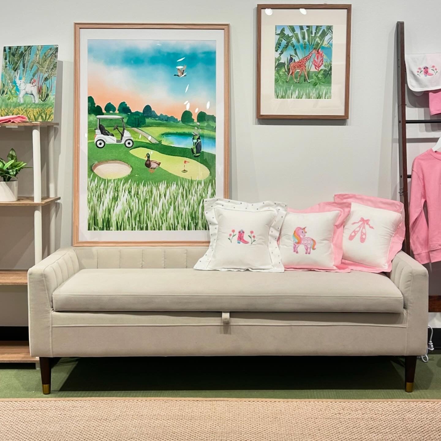 Vibrant Golf Scene- Satin Poster- Large Art Print- 24 x 36