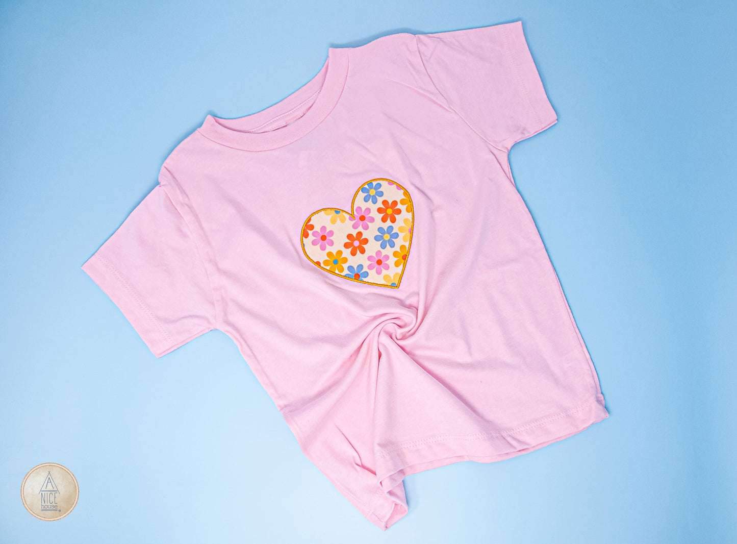 Heart Applique Toddler + Children's T-Shirt