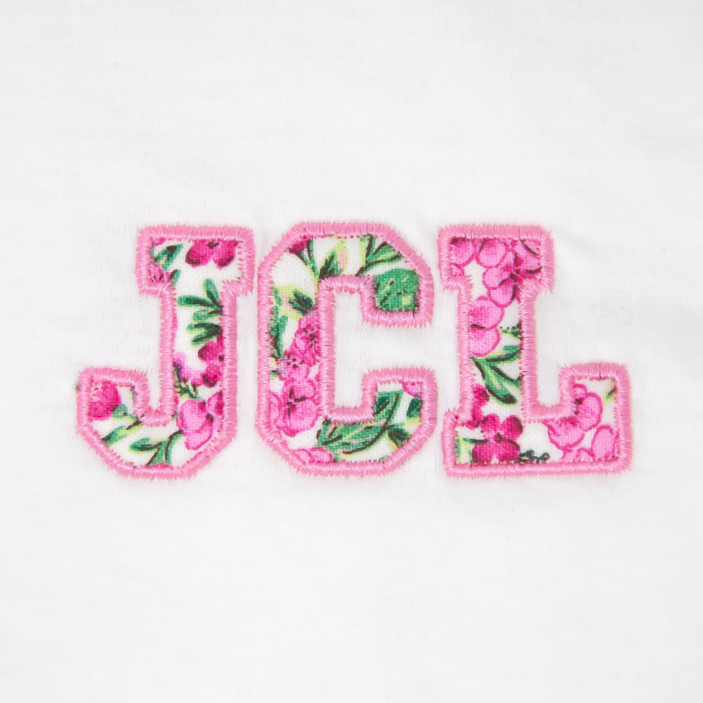 JCL Applique Scoop Neck Short Sleeve T-Shirt (Two Applique Options + Option to Order As a Sweatshirt)