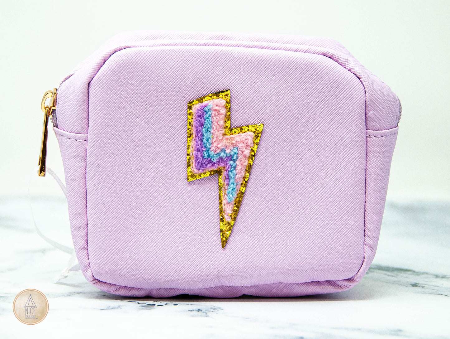 Toiletry Bag Duo- Extra Large Star 'STUFF' Bag with Small Lightning Bag