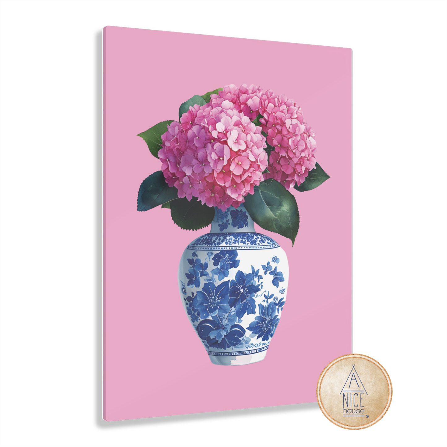 Pink Hydrangea Acrylic Art Prints - Three Style Options to Choose From