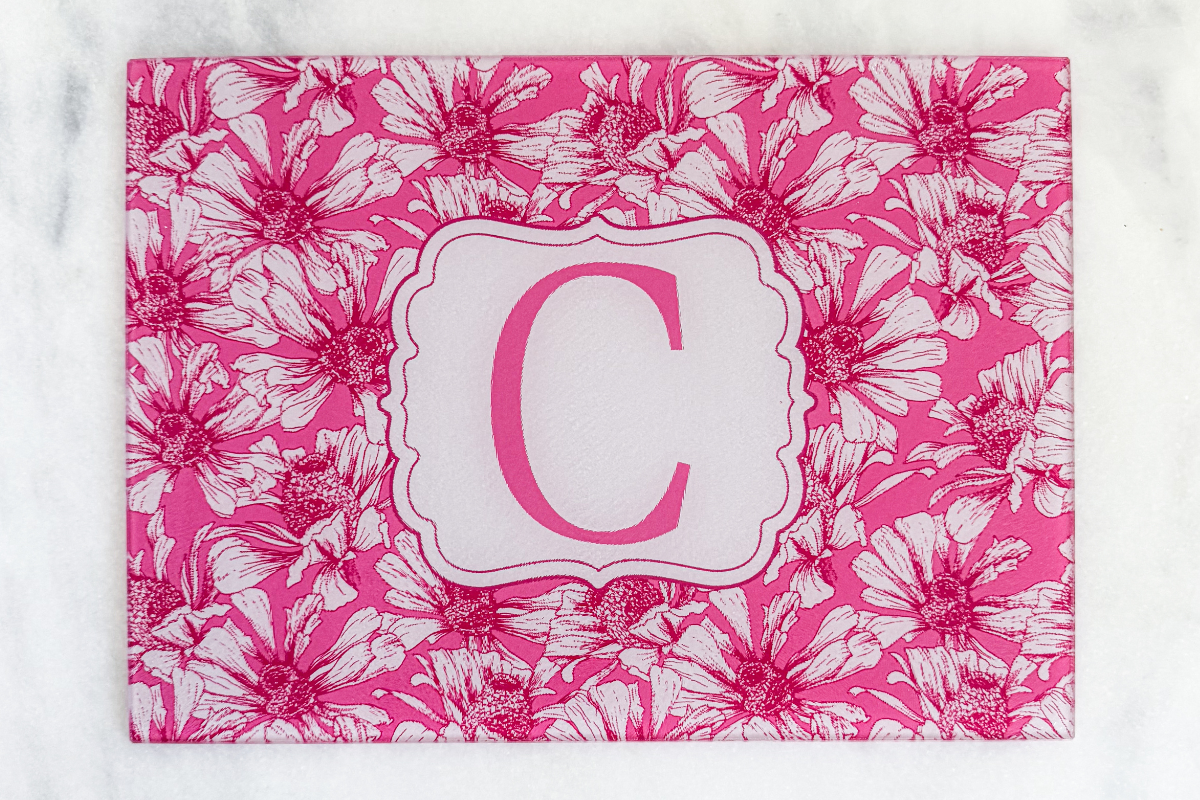 Pink It's Time to Learn to Cook (Personalized Cutting + Serving Board)