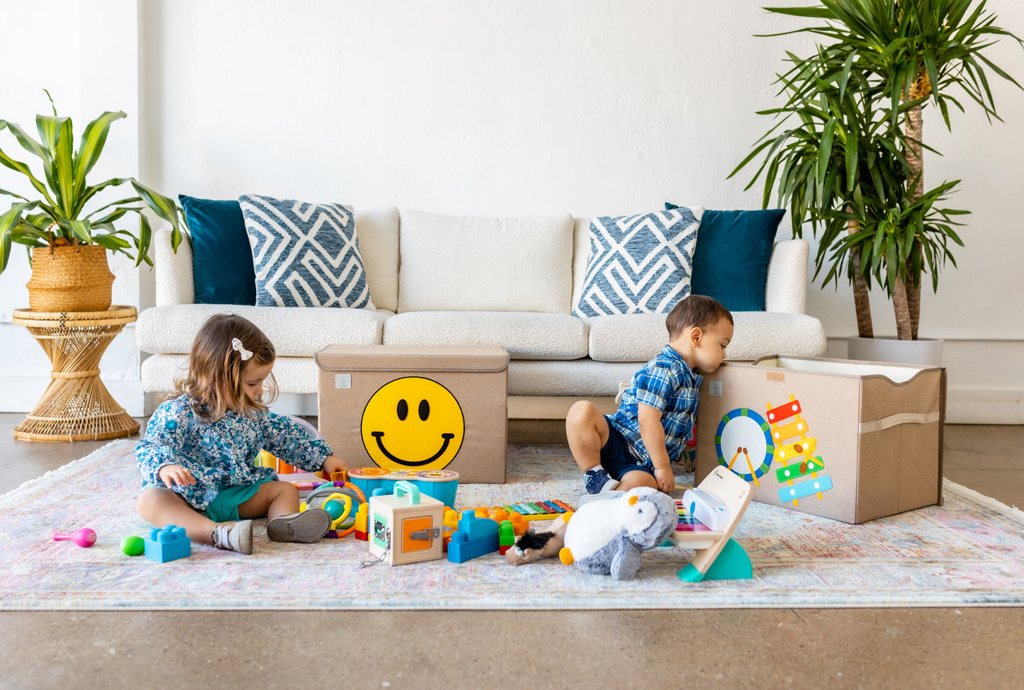 Magical Musical Appliquéd, Collapsible Toy Box and Storage Box (Personalization Options)