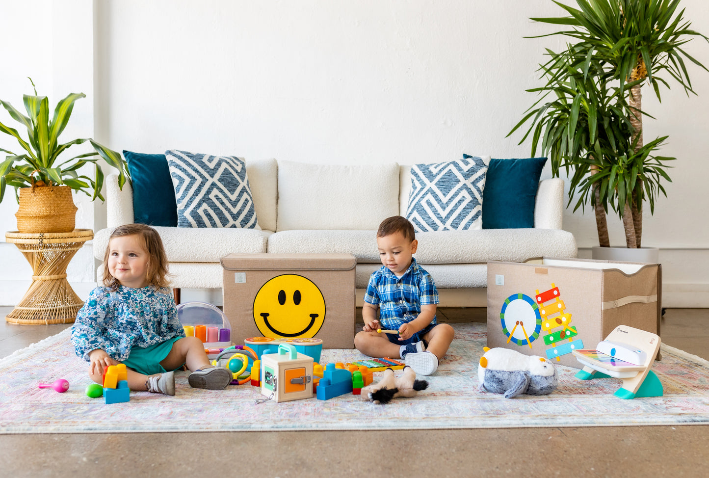 Magical Musical Appliquéd, Collapsible Toy Box and Storage Box (Personalization Options)