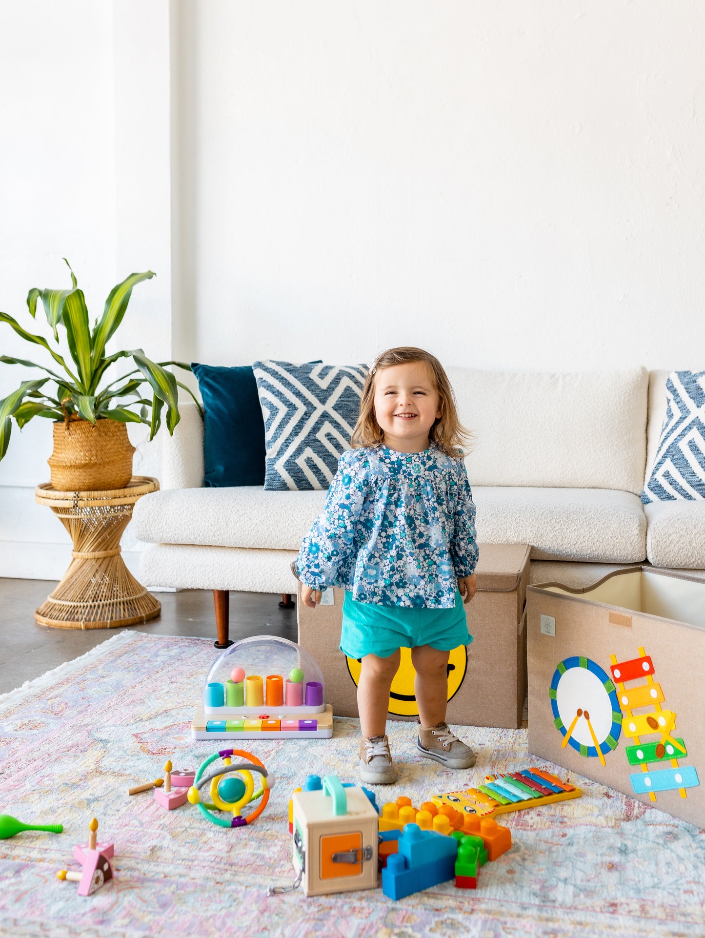 Magical Musical Appliquéd, Collapsible Toy Box and Storage Box (Personalization Options)