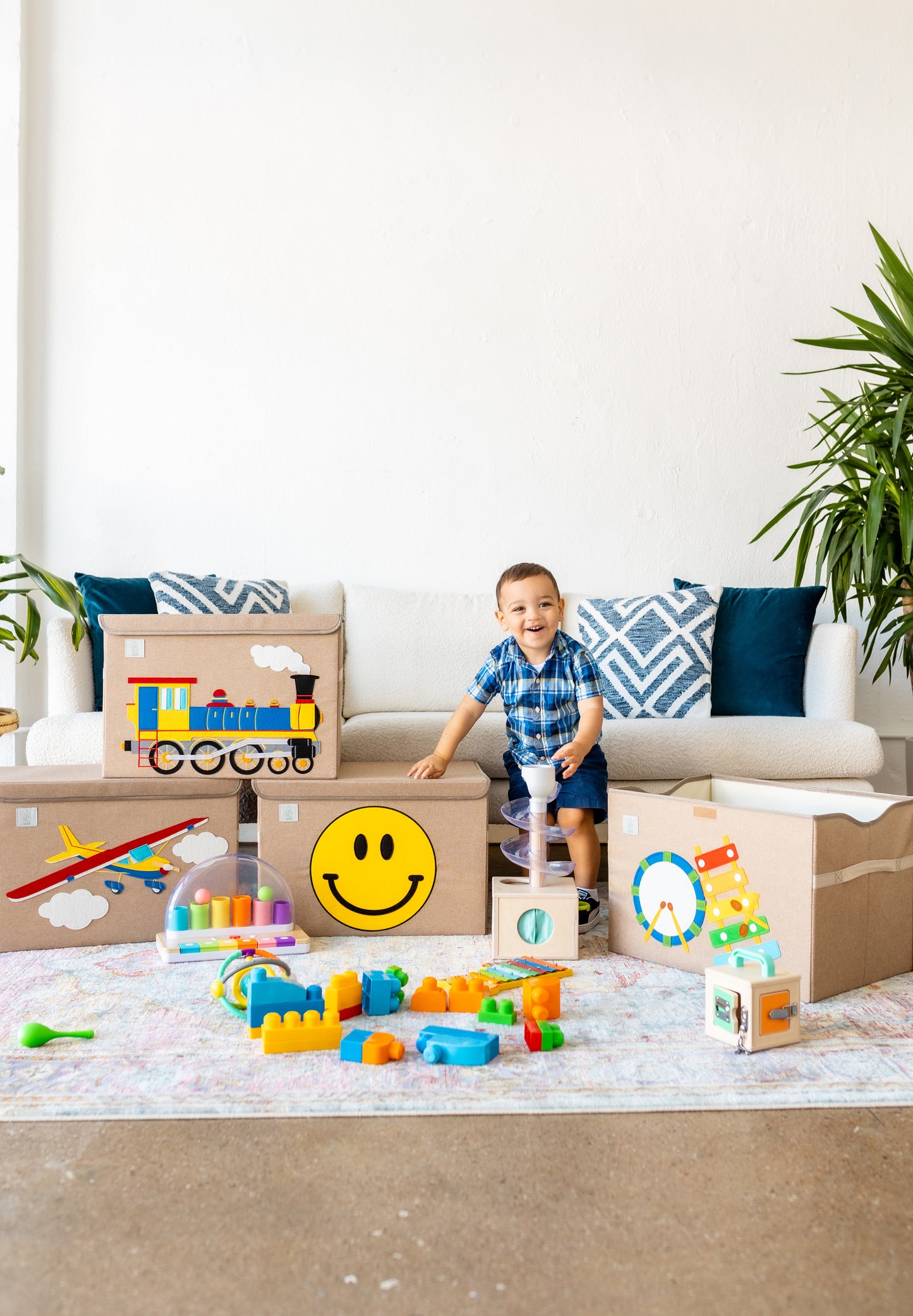 The Choo-Choo (Train Box): Appliquéd, Collapsible Toy Box and Storage Box (Personalization Options)