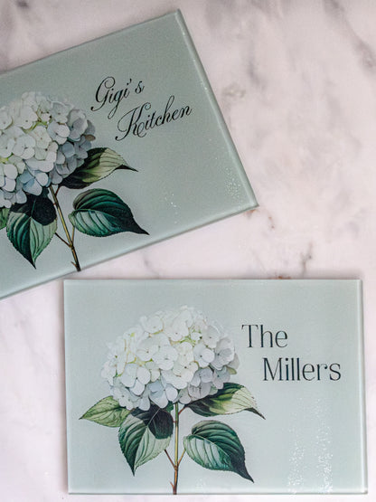 Sage Hydrangea (Personalized Cutting + Serving Board)