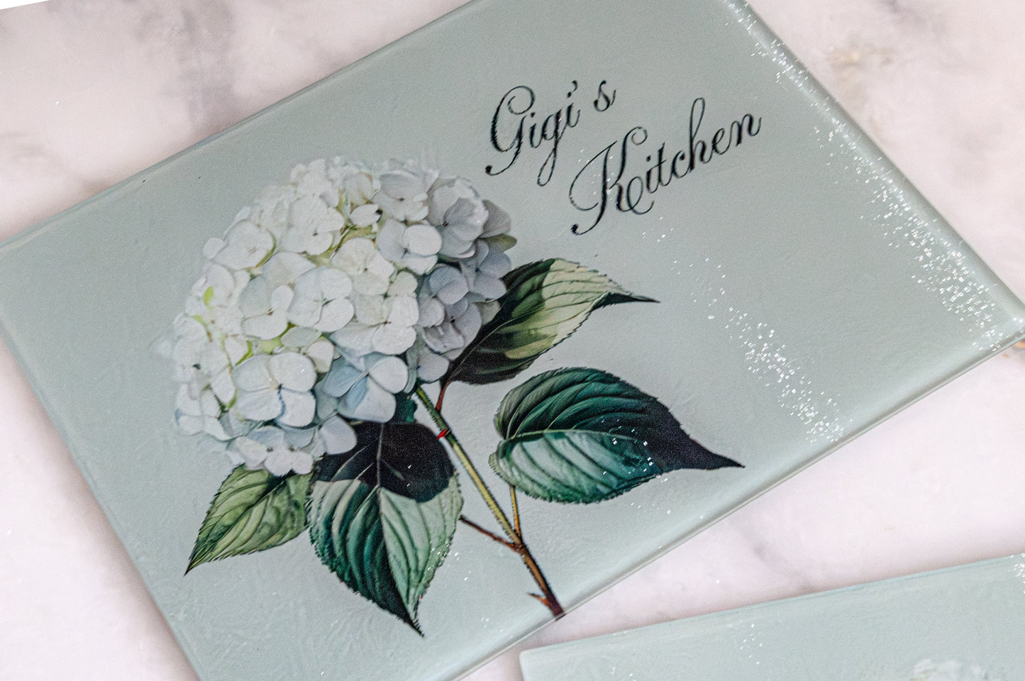 Sage Hydrangea (Personalized Cutting + Serving Board)