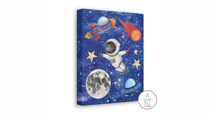 Astronaut Children's Print - Wall Decor for Space Theme Bedroom, Outer Space Nursery, or Space Theme Playroom