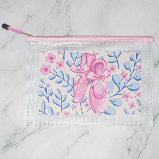 Tiny Dancer Ballerina Extra Large Clear Organizer Pouch