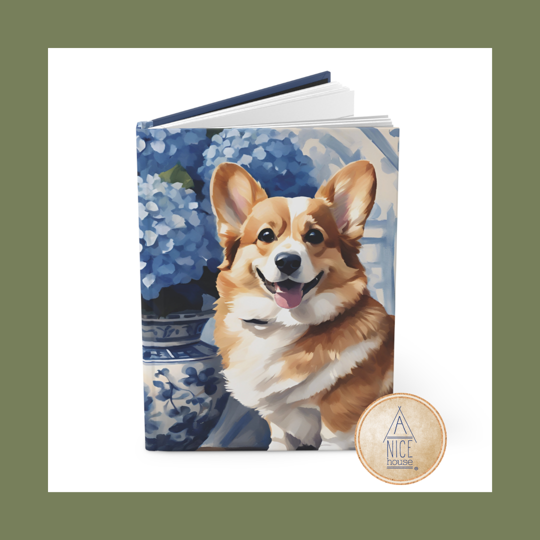 Corgi and Chinoiserie Notebook