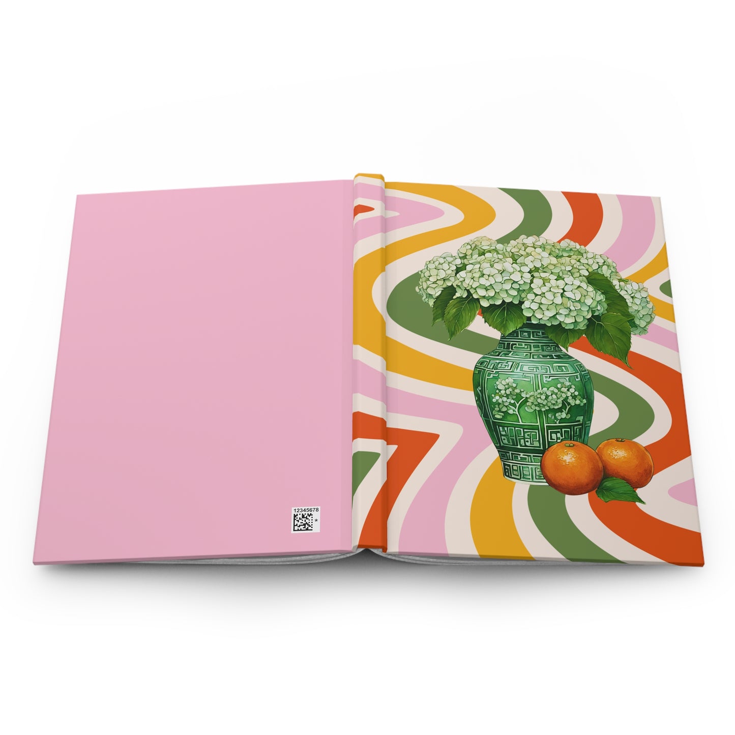 Eclectic Tradition Green and White Vase Floral Notebook