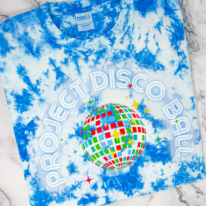 Blue Project Disco Ball Tie-Dye T-Shirt