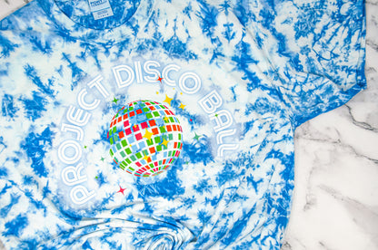 Blue Project Disco Ball Tie-Dye T-Shirt