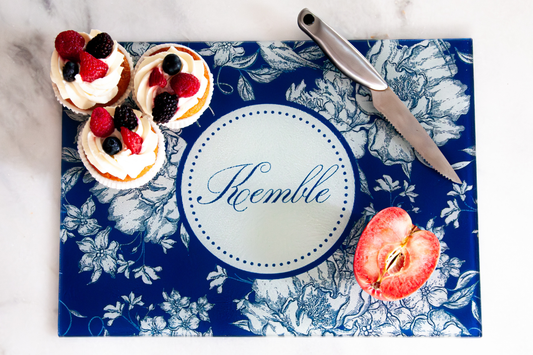 Pretty in Blue (Personalized Cutting + Serving Board)