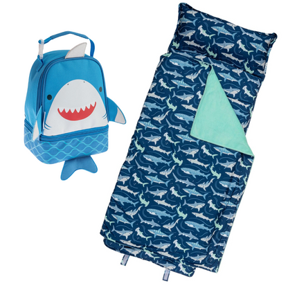 Back to School Shark Lunch Box and Shark Nap Mat with Pillow