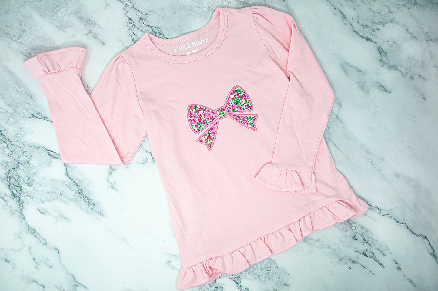 Sweet Things Baby + Kid's Ruffle Shirt (Applique, Long-Sleeved)