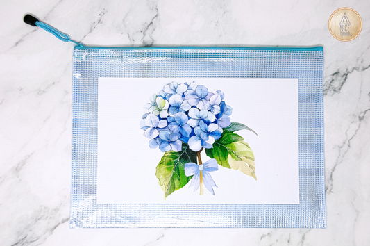 Blue Hydrangea Organizer Bag + Knick-Knack Sack