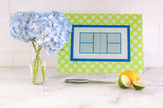 No Volleys in the Kitchen (Pickleball Cutting + Serving Board)