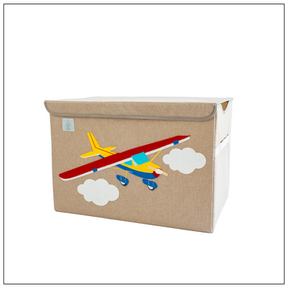 Baby Gift Set with Personalized Airplane Toy Box