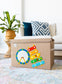 Magical Musical Appliquéd + Embroidered Collapsible Toy Box and Storage Box
