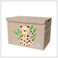 Peaceful Cheetah Appliquéd, Collapsible Toy Box and Storage Box